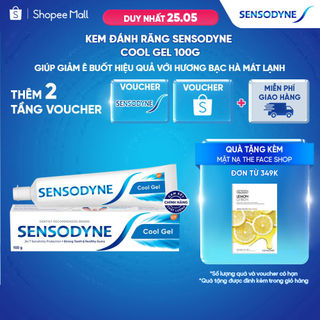 Kem đánh răng SENSODYNE Cool Gel 100g giúp giảm ê buốt hiệu quả với hương bạc hà mát lạnh