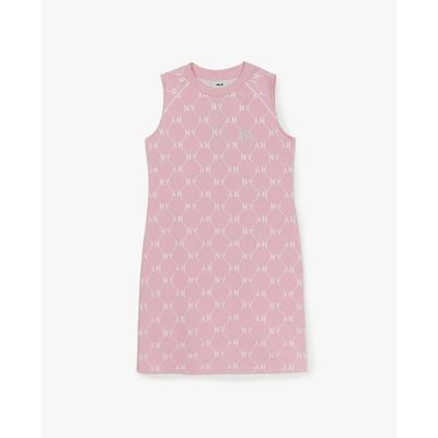 MLB - Đầm sát nách mini cổ tròn họa tiết monogram_3FOPM0553-50PKM