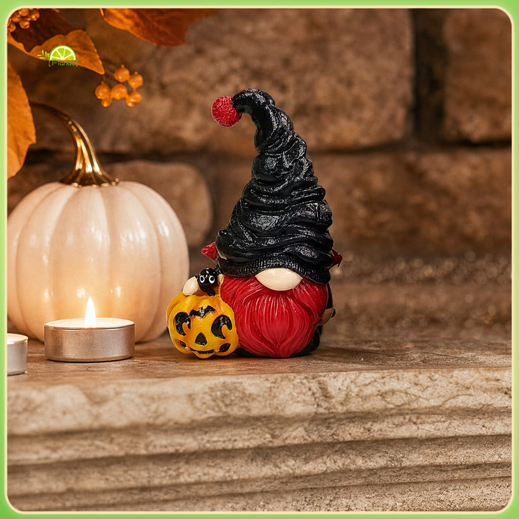 Halloween Gnome Tượng Bí Ngô Gnome Trang Trí Halloween Gnome Tượng Nhựa Nhỏ Bí Ngô Gnome Tượng Phù T