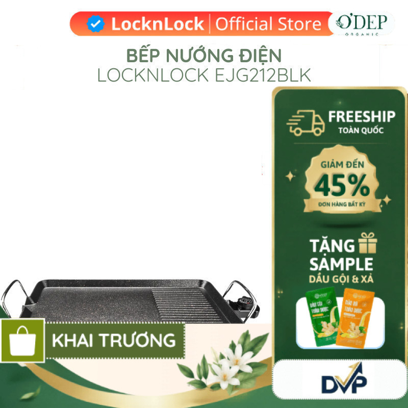 Bếp nướng điện electric grill - màu đen Chính hãng LocknLock EJG212BLK - SHOP DVP