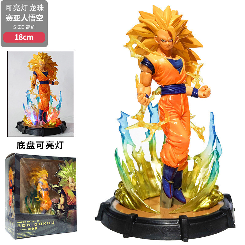L5EN Dragon Ball ZERO Dragon ball Saiyan3Monkey King Illuminated figurine model ornament