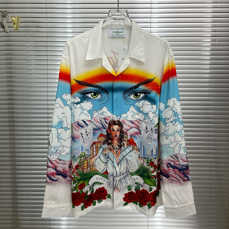 EJI9 CA 2025New3D Digitally Printed Youth Fashion Men's Long Sleeve Shirt for Trendy Guys