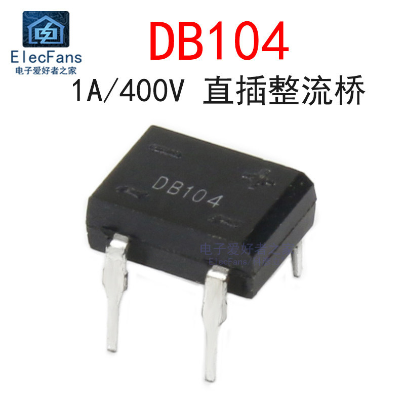 ((10 Chiếc) Bộ Chỉnh Lưu Cầu Xếp Chồng DB104 400V 1A Chính Hãng DB104 In-Line DIP-4