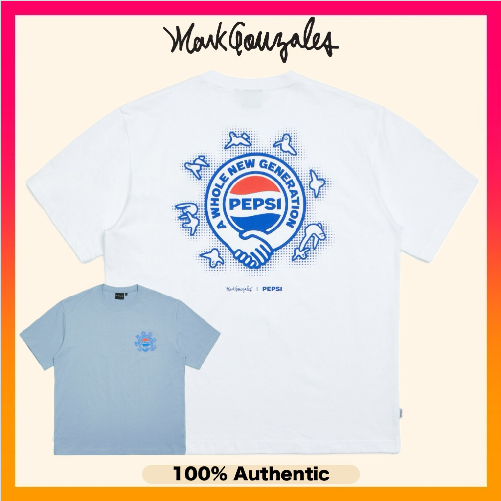 MARKGONZALES X Pepsi Cola Hợp tác Áo thun ngắn tay Pepsi Wave 24234