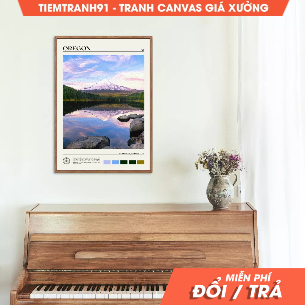 Tranh treo tường, Oil Paint, Oregon Wall Art, Oregon Poster, Oregon Photo, Oregon Wall Decor, USA Po