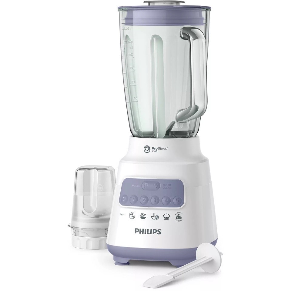 Máy Xay Sinh Tố PHILIPS HR2222/00 - Cối Bằng Thuỷ Tinh - Bảo Hành Chính Hãng