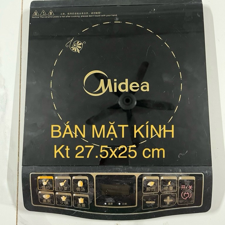 Mặt kính bếp từ Midea kt kính 27.5x25 cm