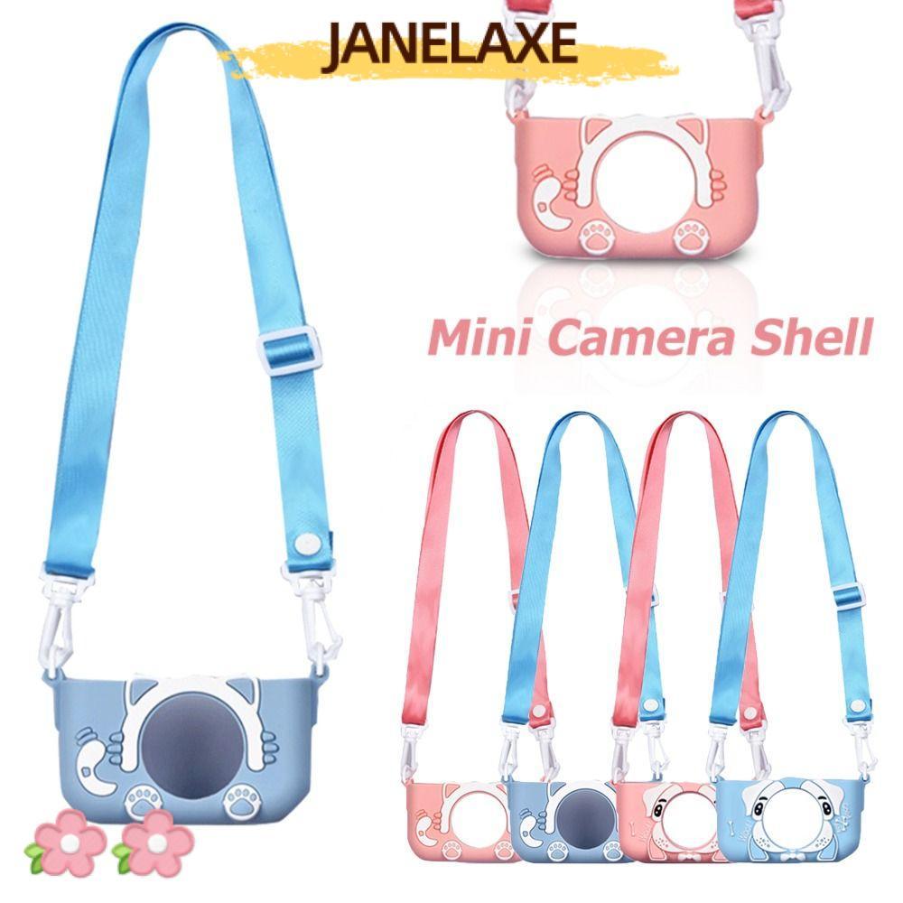 Vỏ máy ảnh Mini JANELAXE932JN, silicon có dây buộc Camera trẻ em, Vỏ bảo vệ chống trầy xước di động 