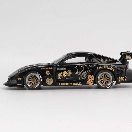 MINI GT 1: 64 # 1101 Mazda MAZDA RX7 Mẫu xe hợp kim màu đen