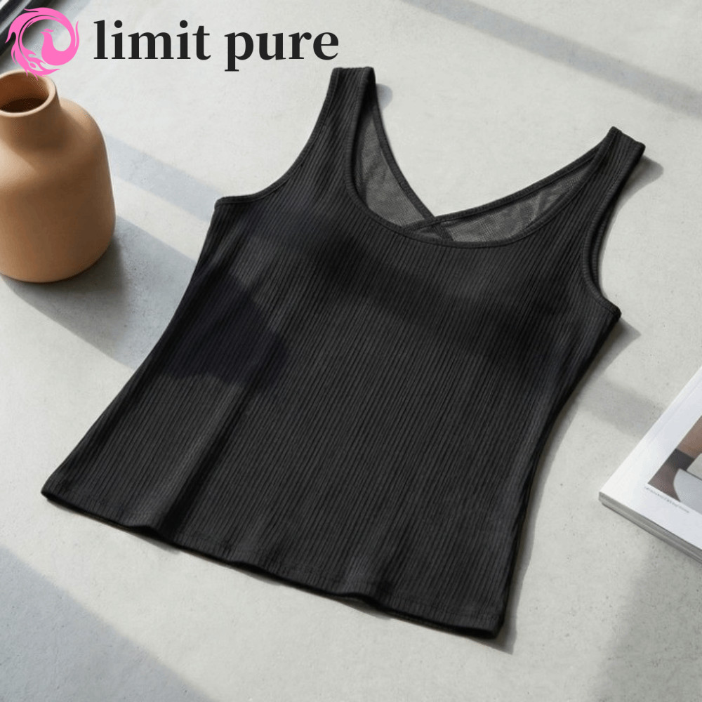 GIỚI HẠN PURE Nữ Crop Top Không Tay Eo cinching Lady