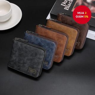Ví dây kéo nam đa chức năng phong cách Hàn Quốc - Hộp đựng tiền xu & thẻ dung lượng lớn