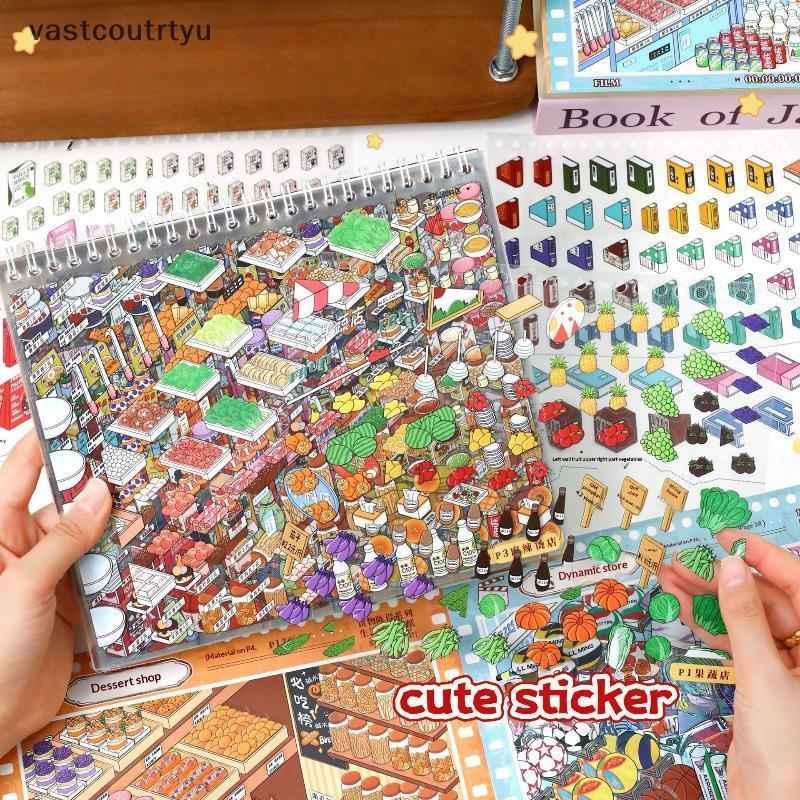 Vas Creative Daily Necessities Stier Book Kawaii Design with 3D Cargo Code Landscape n