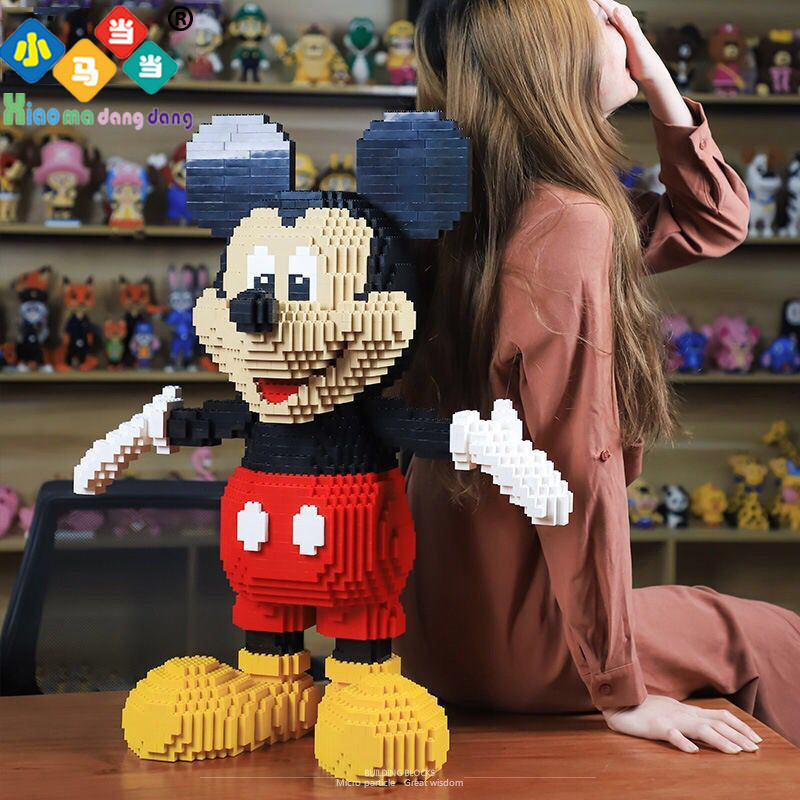 New Product~Compatible with high-quality building block toys, Mickey Mouse and Minnie Mouse educatio