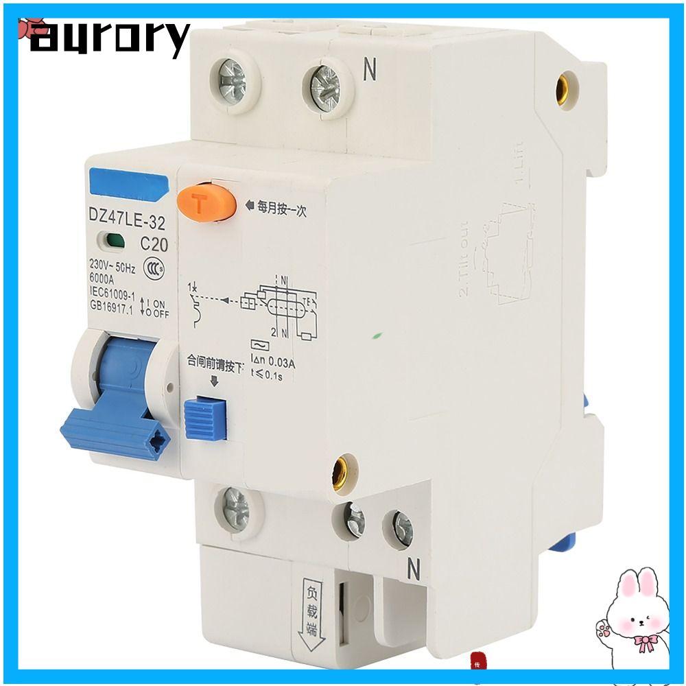 Bộ ngắt mạch AURORY, Bộ ngắt mạch bảo vệ DZ47LE-32 1P + N, RCCB 230V 16A / 20A / 32A DZ47LE-32 1P + 