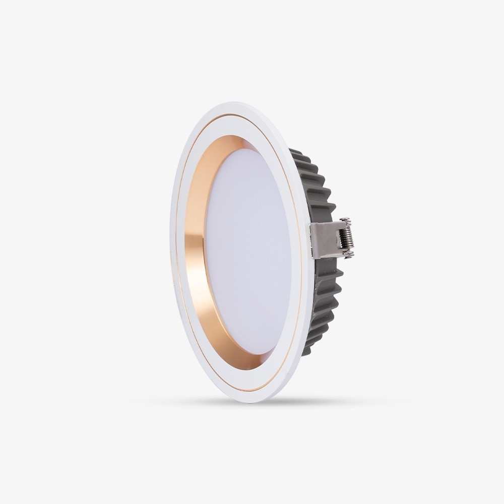 Đèn LED Downlight âm trần Rạng Đông AT26 8w, 10w, 12w đổi màu, Đèn led âm trần viền bạc, viền vàng