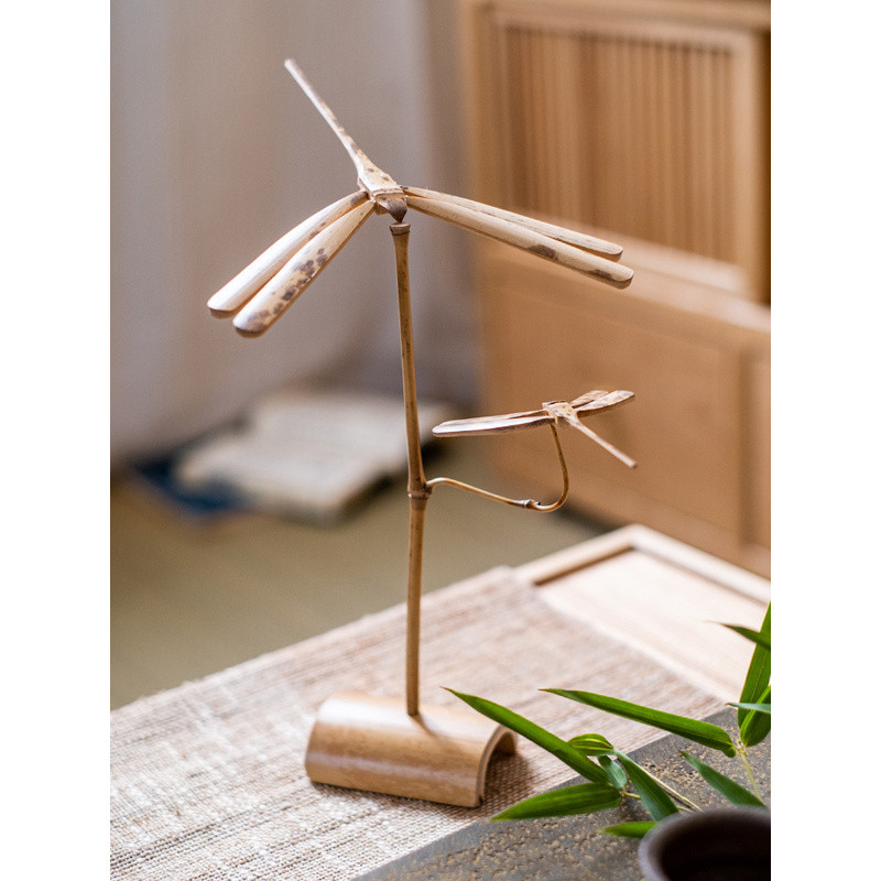 Juhan Cân Bằng Tre Chuồn Chuồn Mới Trung Quốc Thiền Đồ Trang Trí Phòng Trà Quà Tặng