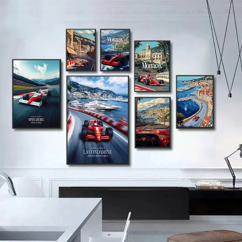 Áp phích Monaco Grand Prix, Cuộc đua đường phố Địa Trung Hải, Áp phích Monaco F1 cổ điển, Áp phích k