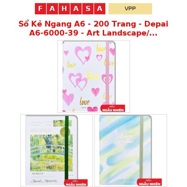 Sổ Kẻ Ngang A6 - 200 Trang - Depai A6-6000-39 - Art Landscape/Hello/Love (Mẫu Bìa Giao Ngẫu Nhiên)