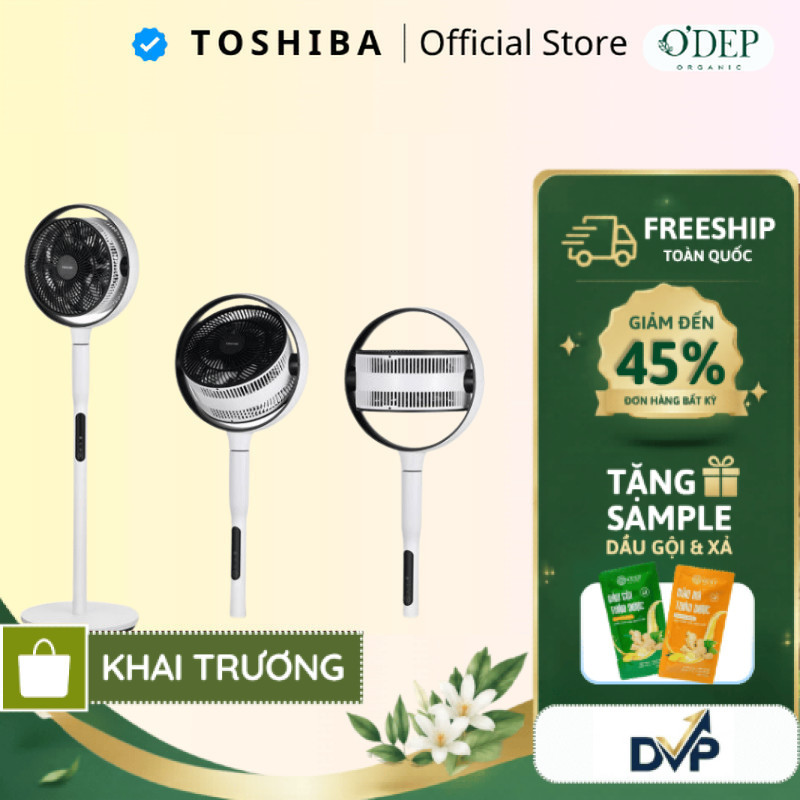 Quạt tuần hoàn Toshiba DSC80XVN/ DSC70XVN/ DSC50XVN/ DSC40XVN- Hướng gió 360 độ - Hàng chính hãng - 