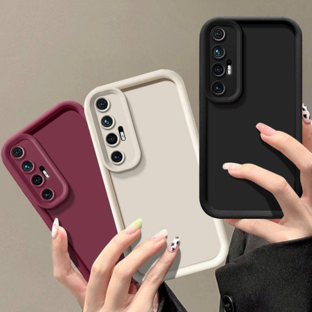 Dành Cho Xiaomi Mi 10S 5G Ốp lưng Xiaomi 10S Vỏ Silicon Màu Trơn Chống Sốc M2102J2SC Ốp Lưng TPU Mềm