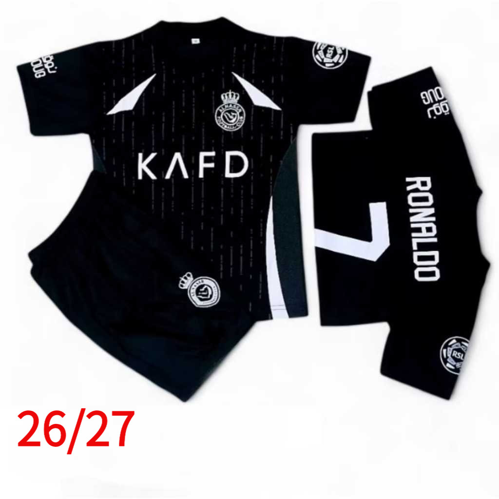 26 / 27 MỚI NHẤT VÀ TRẺ EM FOOTBALL SUITS RONALDO MESSI FUTSAL FOOTBALL ÁO THUN TRẺ EM
