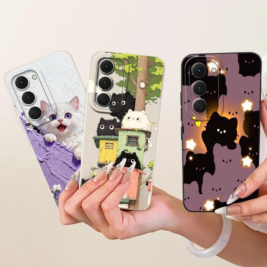 Dành Cho Tecno Spark 40 Pro Ốp Lưng KM6 Mèo Dễ Thương Thời Trang Hoạt Hình Bao Mềm TPU Ốp Lưng Điện 