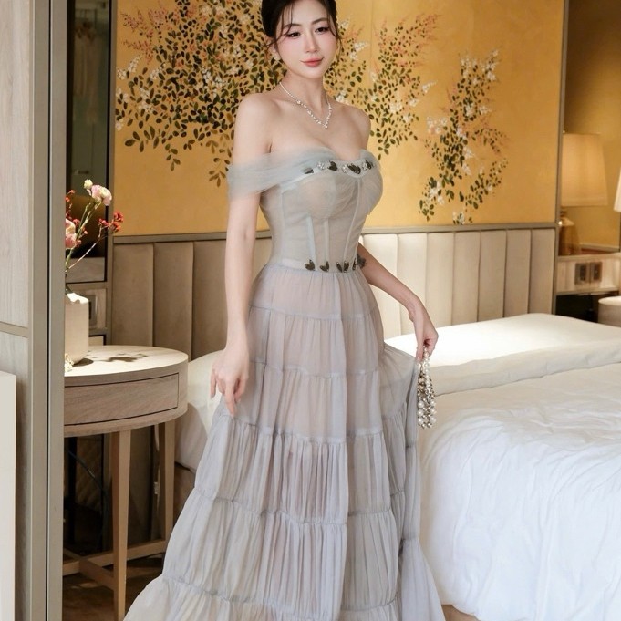 Đầm voan tơ Khâu Design