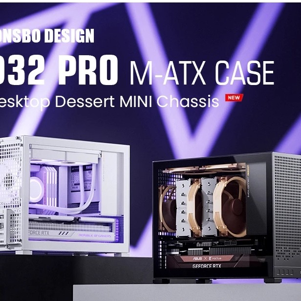 Vỏ Case Jonsbo D32 PRO M-ATX Black - White - Hàng chính hãng