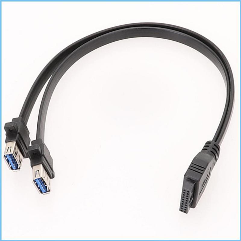 EZ Tốc Độ Cao USB3 0 Cáp Mặt 2 Cổng USB Sang 19Pin Adapter Cho PC Case DIY