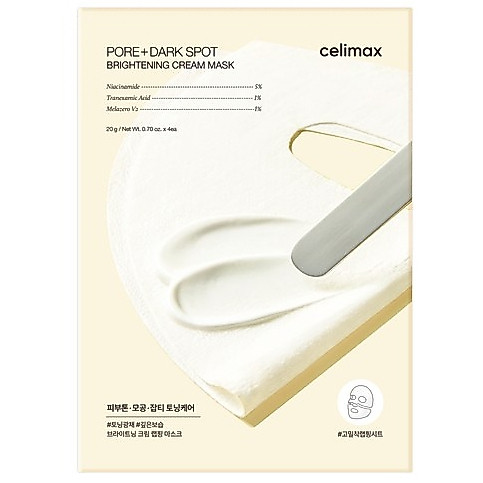 [Olive Young] celimax Pore + Dark Spot Brightening Cream Mask Sheet 4 tờ