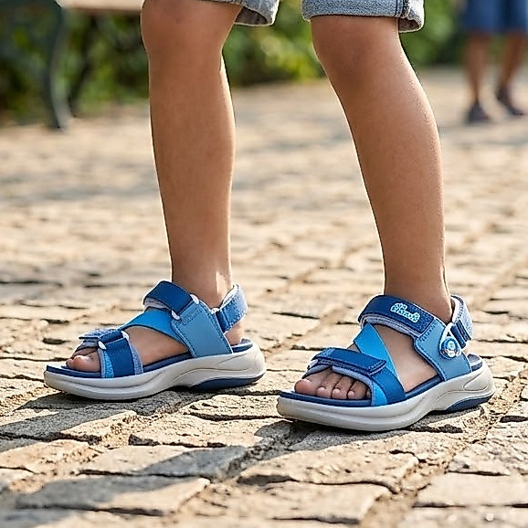 Sandal Shondo trẻ em Little 8 quai xoay, sandal bé trai bé gái đế êm ai, bám dính sàn tốt chống trượ