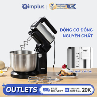 Simplus Máy trộn đa năng 2 trong 1 Máy trộn đứng và cầm tay, máy đánh kem và nhồi bột máy xay sinh tố nhà bếp máy làm bánh kem tại nhà HMJH003