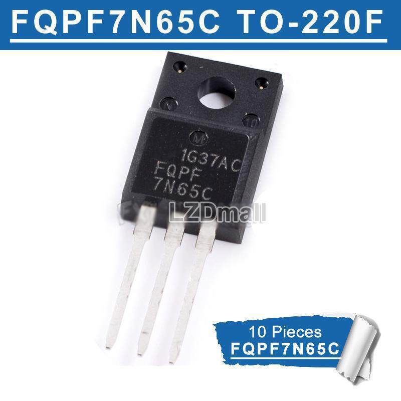 10 chiếc FQPF7N65C TO-220F FQPF 7N65C 7N65 FQPF7N65 TO220F 7A / 650V N-Channel MOSFET Transistor IC 
