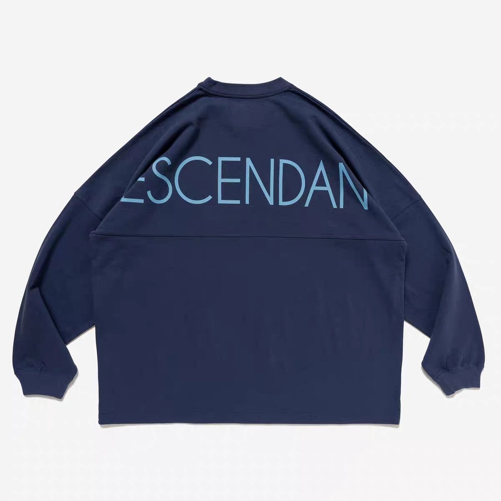EN3K DESCEND Round-neck long-sleeve men's letter-print loose pullover Japanese-style base shirt T Ja