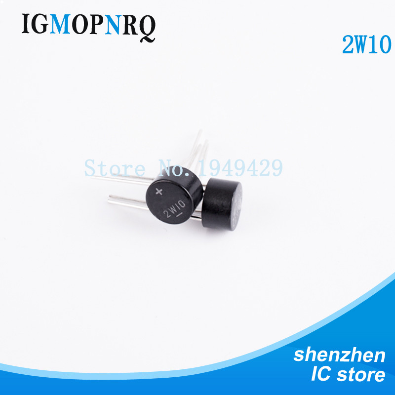 10 Cái / lốc 2W10 2A 1000V DIP diode cầu chỉnh lưu 2w10