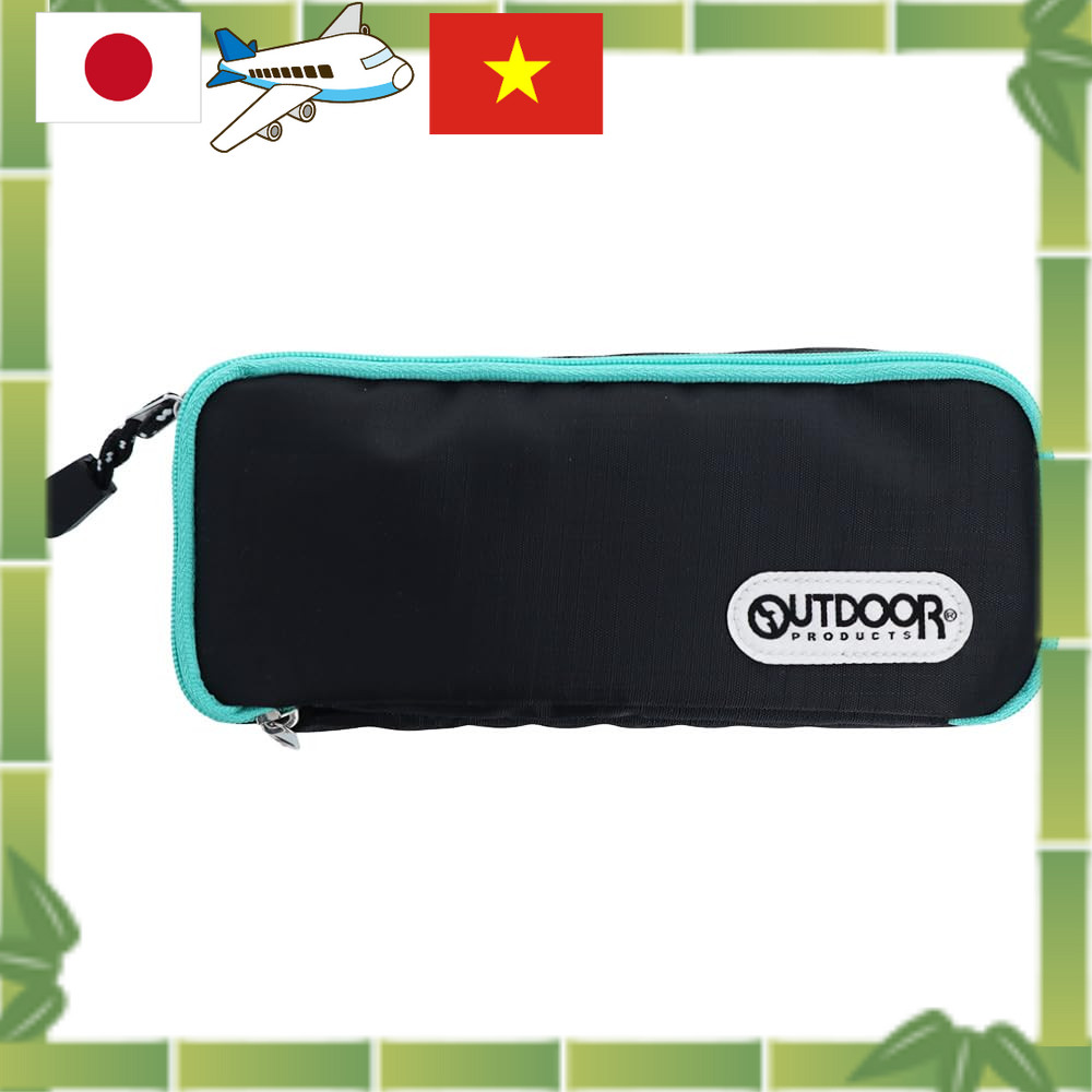 Hộp bút OUTDOOR PRODUCTS vải Ripstop khóa kéo đôi màu đen [Direct from Japan]