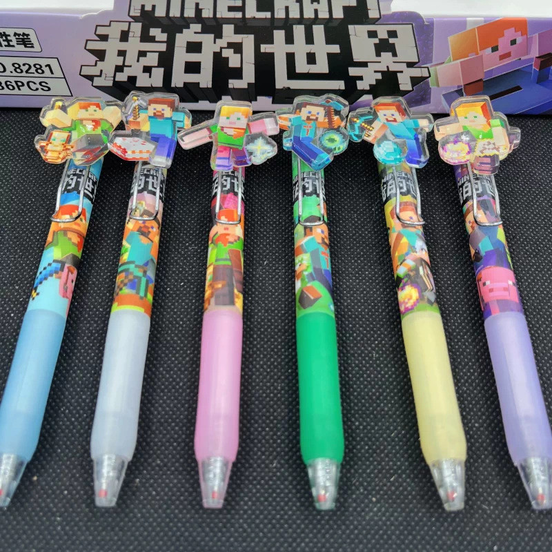 Minecraft Mechanical Pencil Học sinh tiểu học Bút chì cơ khí chuyên dụng Phim hoạt hình dễ thương St