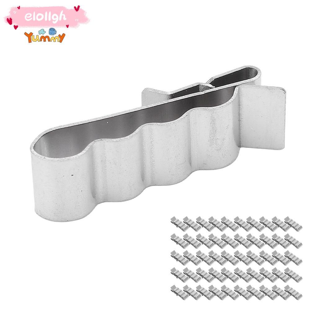 ELO11 50 Kẹp Quản Lý Cáp, Kẹp Cáp Inox 304 Bạc, 50 CÁI 4 Dây Kẹp Quang Điện Bảng