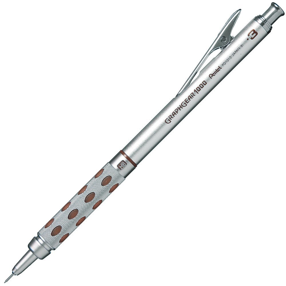 【Direct from Japan】 Bút chì cơ Pentel GraphGear 1000 PG1013 0.3mm màu bạc