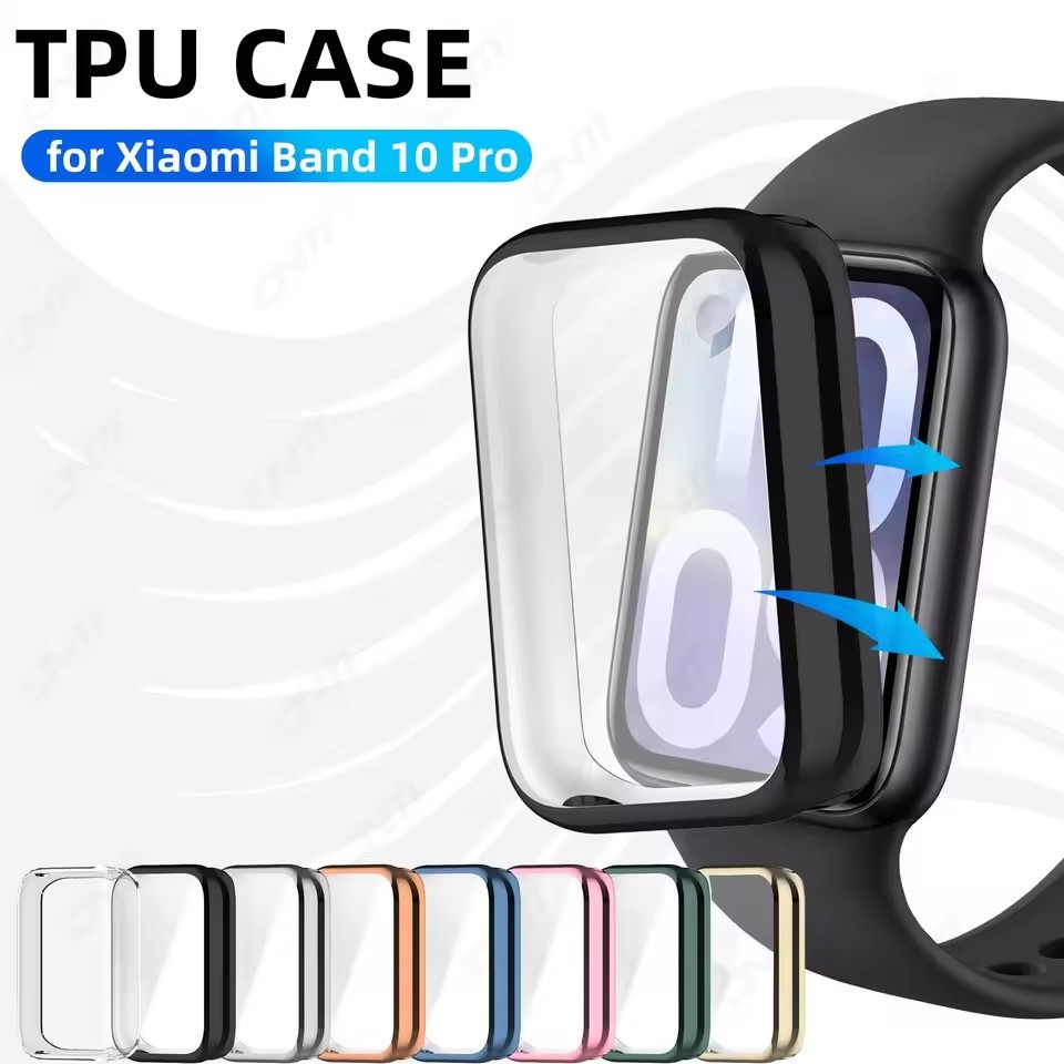 Ốp Lưng TPU Mềm Cho Xiaomi Mi Band 10 Pro 9 Full Ốp Lưng Silicon Bảo Vệ Tay Cho Xiaomi Band 10 9 Pro