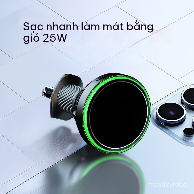 25W Sạc không dây từ tính gắn trên ô tô để sạc nhanh17mm Đầu bi Magsafe Giá Đỡ Điện Thoại