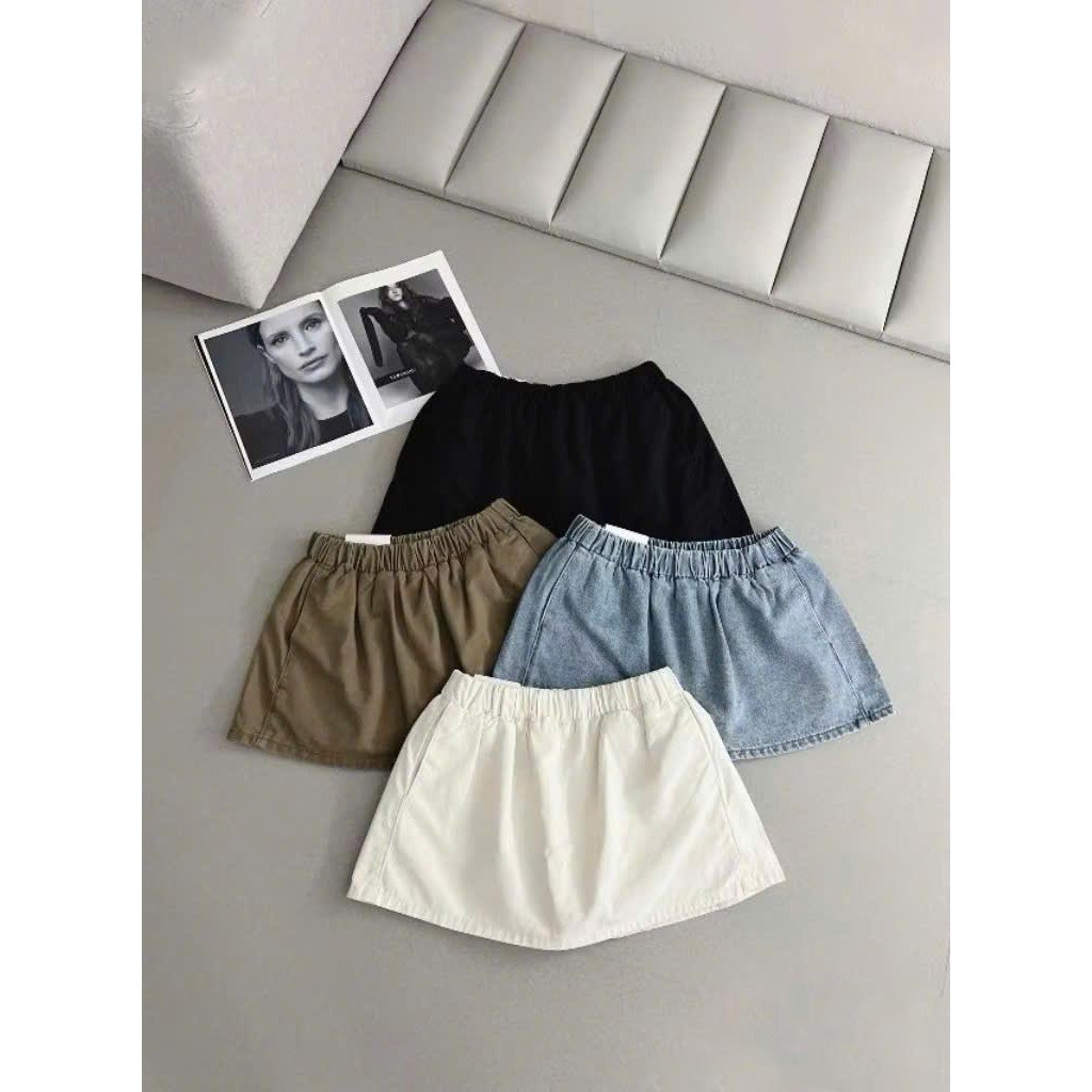 [Follow shop nhận mã 10k] Chân váy jean denim bò cạp chun Meo Meo Shop QCCC CV0797 7198