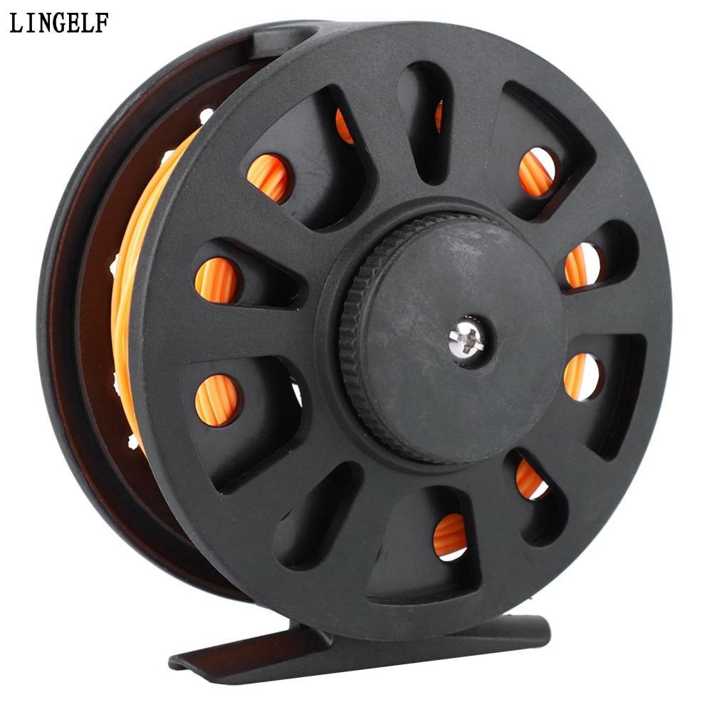 LINGELLF Fly Fishing Reel, Nhẹ Pre-Loaded Line Fly Reel, Di Động Tay Trái / Phải Fly Wheel Reel Fly 