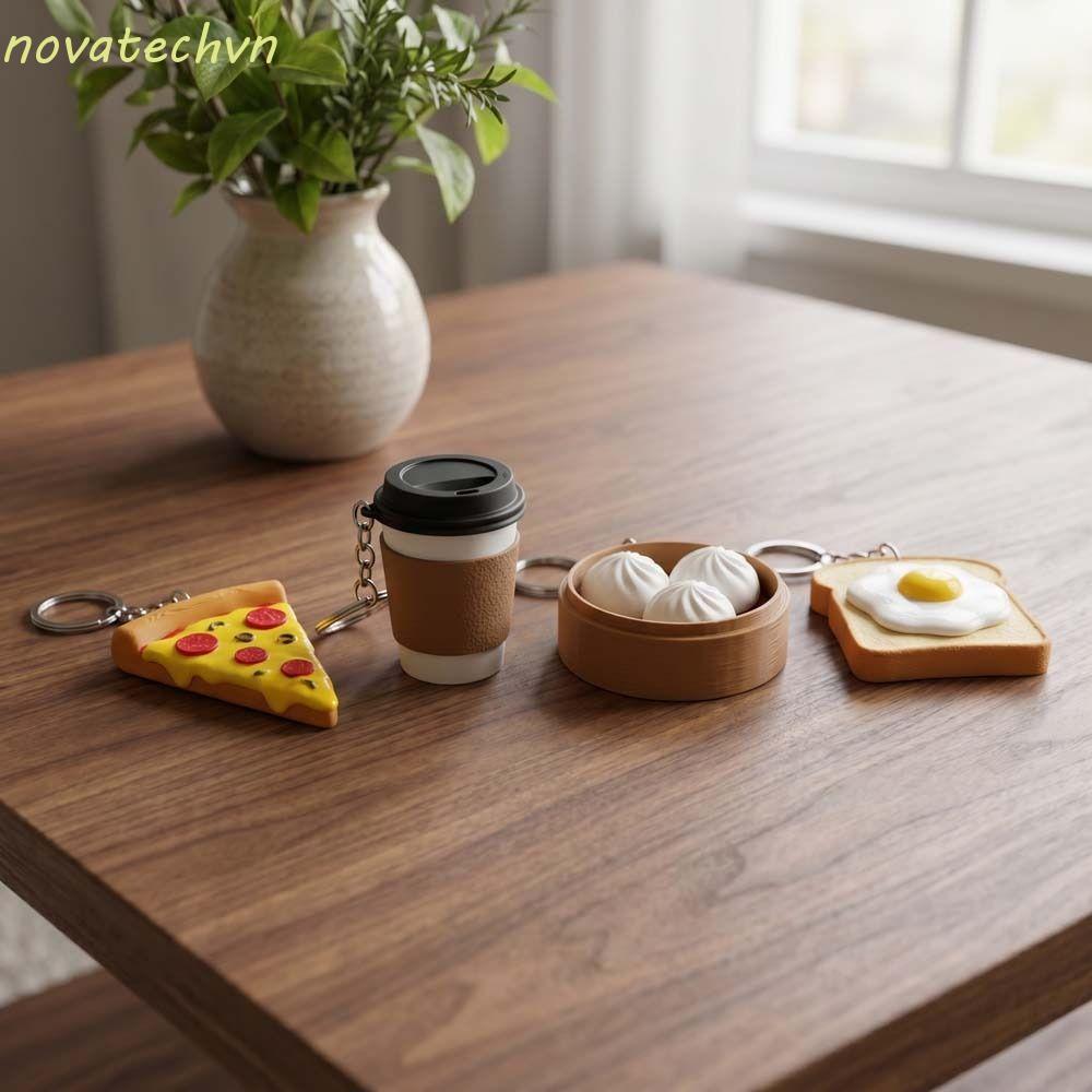 NOVA Foods Clicker Móc Chìa Khóa, Trứng Chiên In 3D Pizza Cookie Clicker, Thời Trang Đôi Trứng PLA M