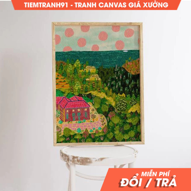 Tranh treo tường,Abstract Mountain , Colorful , Abstract Wall Art, Acrylic Art, Printable Art, tặng 