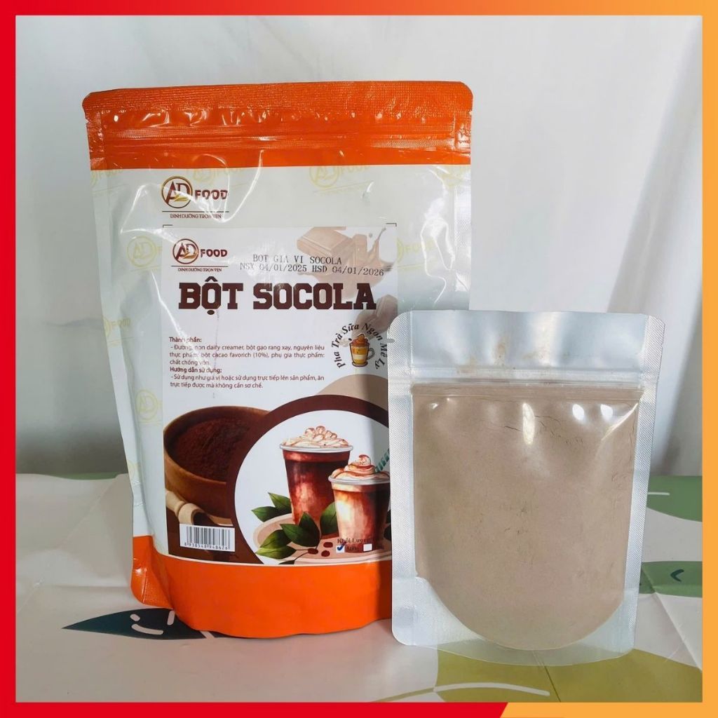 Bột Lắc Vị Socola AD Food Túi 100g – Topping Socola Lắc Kem, Bánh Ngọt, Cà Phê & Tráng Miệng