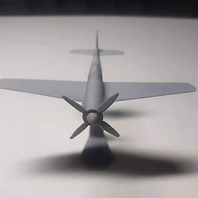 Mô hình in 3D Máy bay chiến đấu chiến tranh thế giới thứ hai Mustang P51 [10 * 12cm], Kích thước tùy
