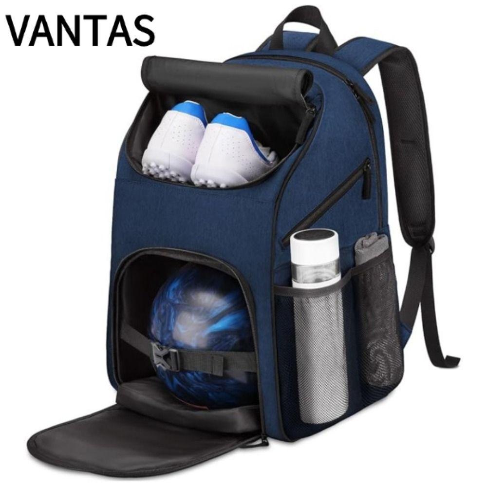 Túi Bóng Bowling VANTAS, Ba Lô Bowling Dung Tích Lớn Nhiều Túi, Có Ngăn Giày Xốp Đệm Bowling Túi Tot