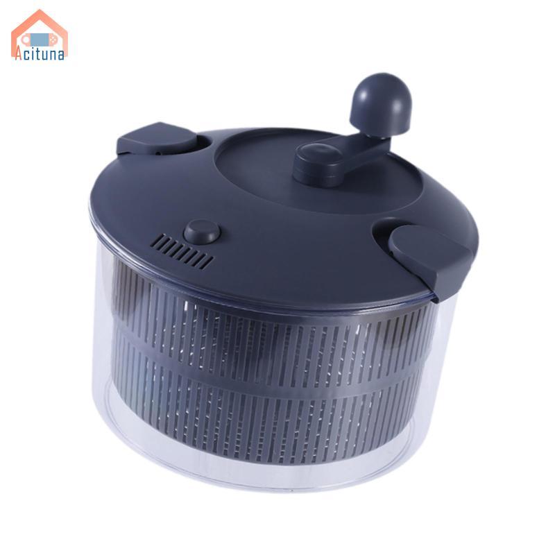 Salad Spinner Salad Trộn Máy Sấy Rau Củ Có Hộp Phanh Để Giặt Xanh