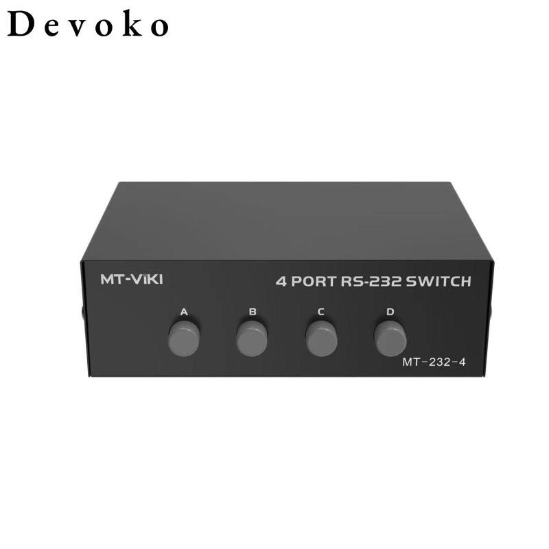 RS232 4 chiều Serial 9pin Switch Hướng dẫn sử dụng chia sẻ thủ công Hộp chọn ra 4 cổng